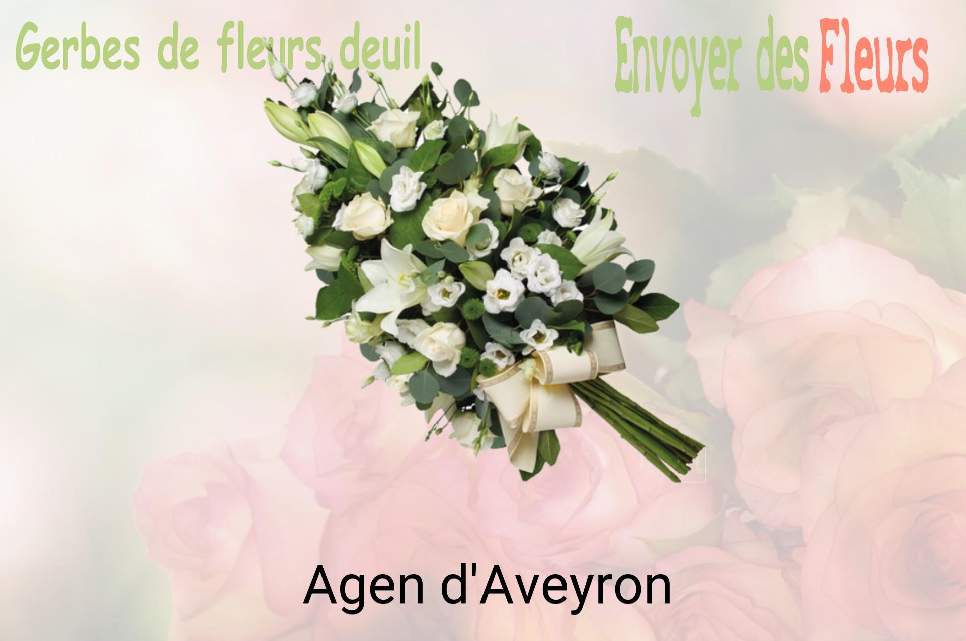Gerbe de fleurs de deuil livrée à Agen-d'Aveyron